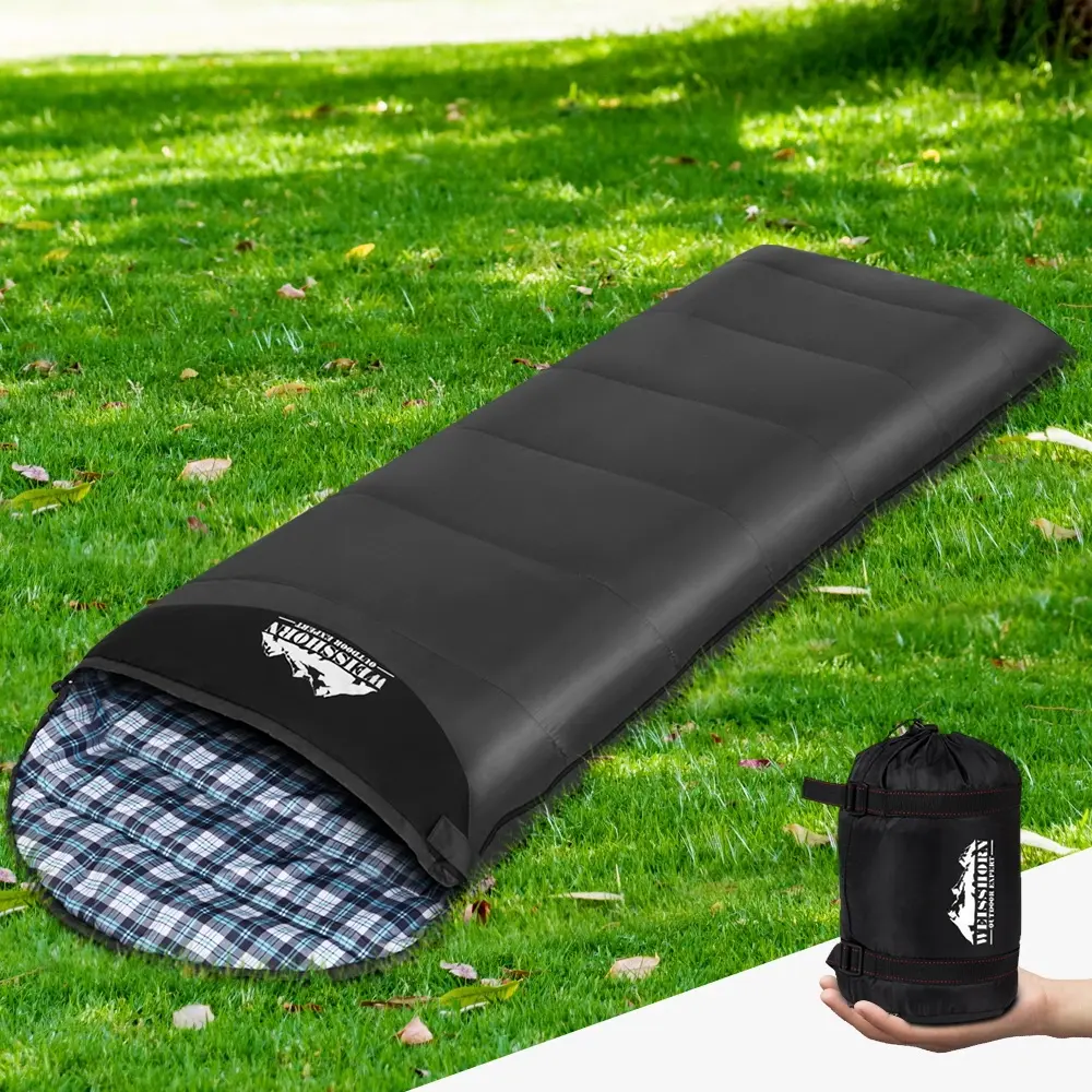 Weisshorn Sleeping Bag Single Thermal Camping Hiking Tent Grey 0℃ - Sports & Outdoor