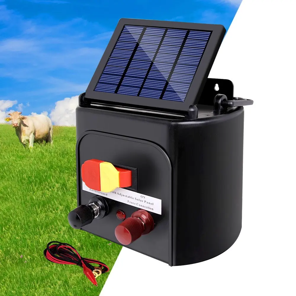 Giantz Fence Energiser 5KM Solar Powered 0.15J Electric Fencing Charger - Hardware