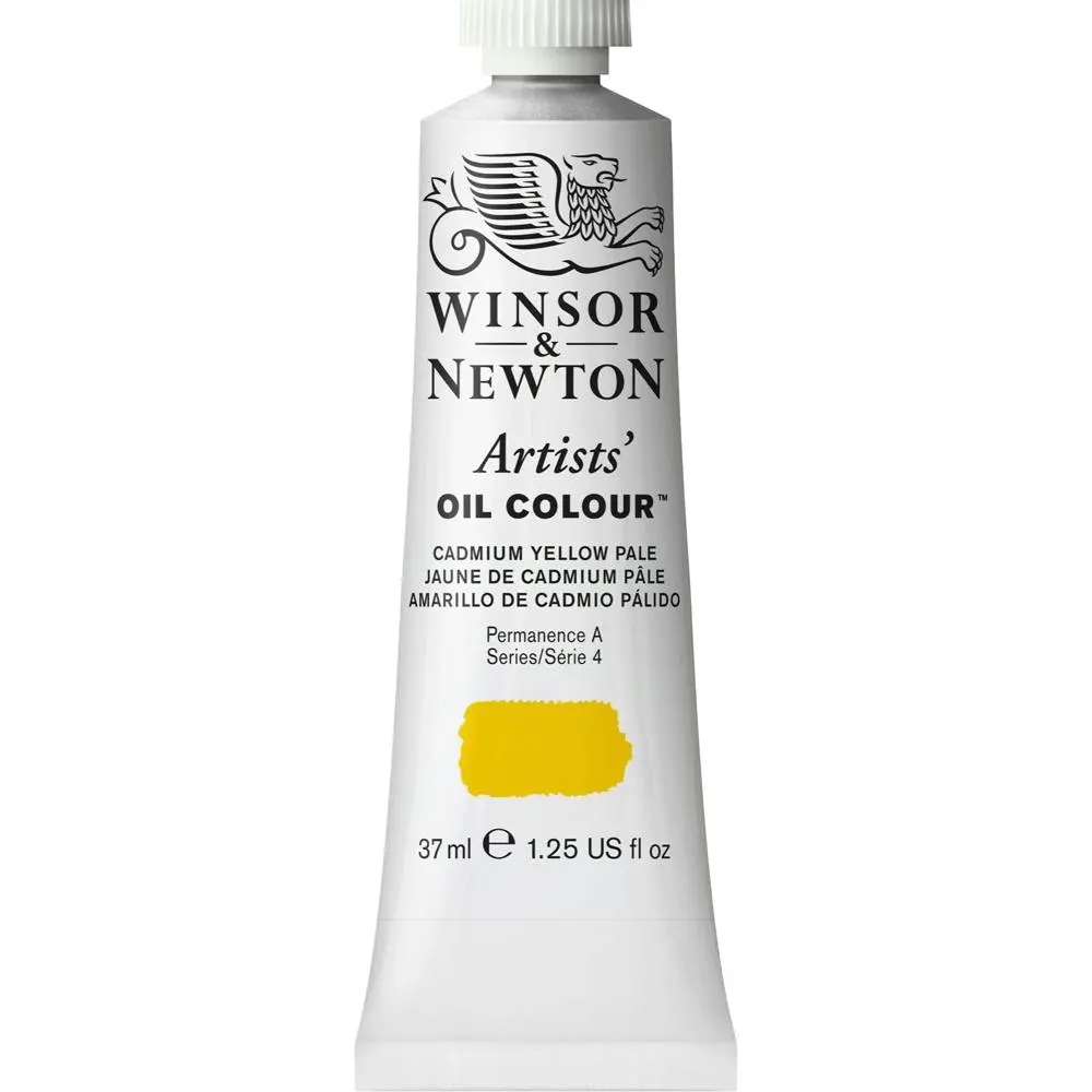 Winsor & Newton Artists Oil Colour 37ml Paint Tube Cadmium Yellow Pale Series 4 - Hobbies