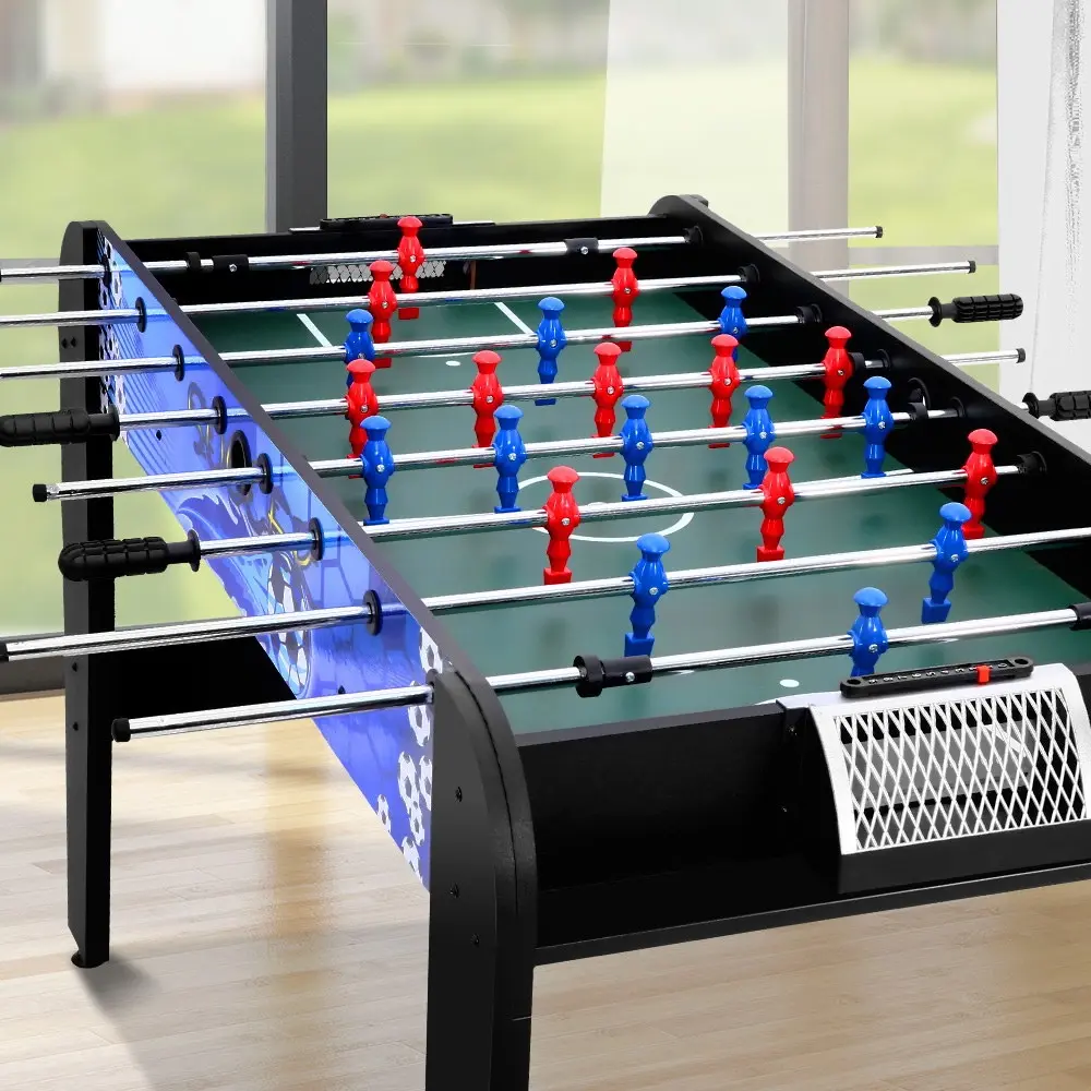 4FT Soccer Table Foosball Football Game Home Family Party Gift Playroom Blue - Sports & Outdoor