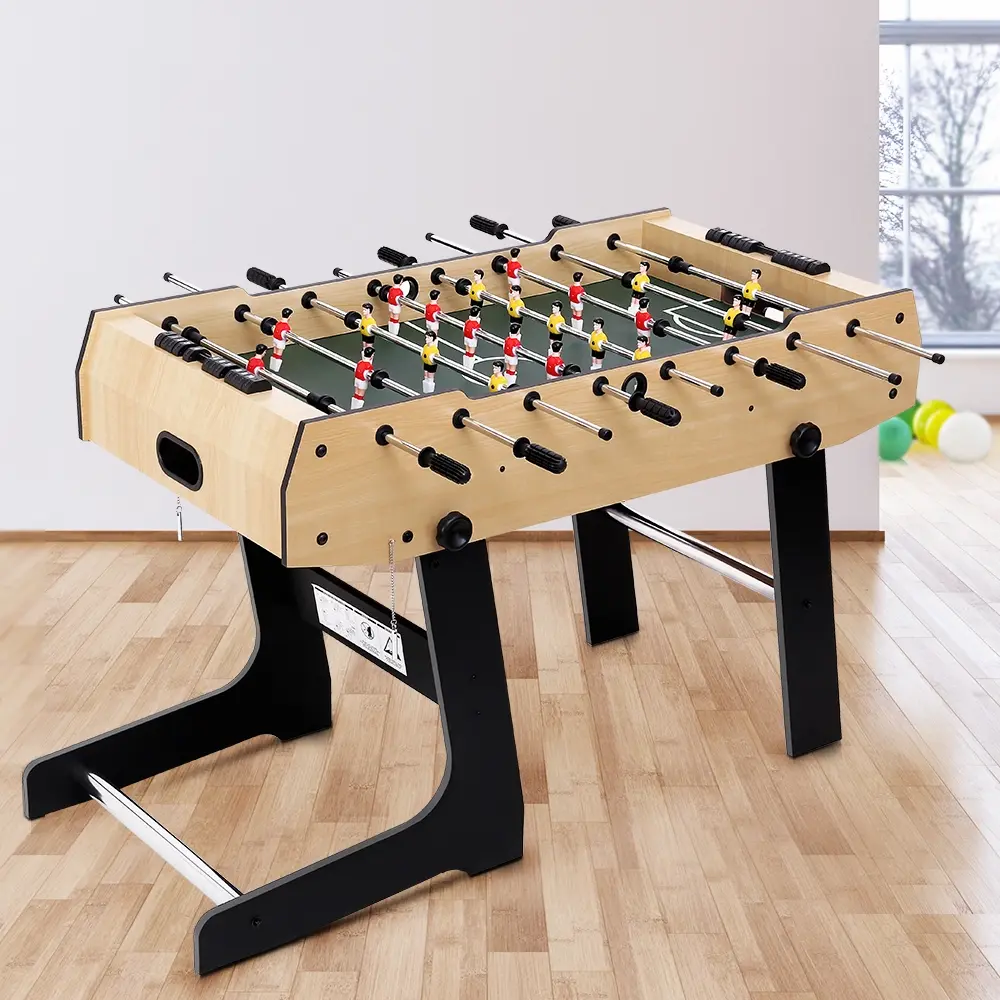 4FT Soccer Table Foosball Football Game Home Family Party Gift Playroom Foldable - Sports & Outdoor