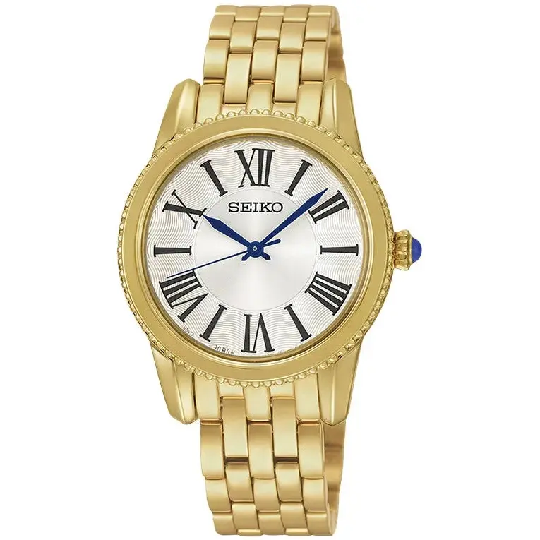 Seiko Neo Classic Gold/White Dial Women's Quartz Analog Watch SRZ440P1 - Up to 75% off Designer Watches