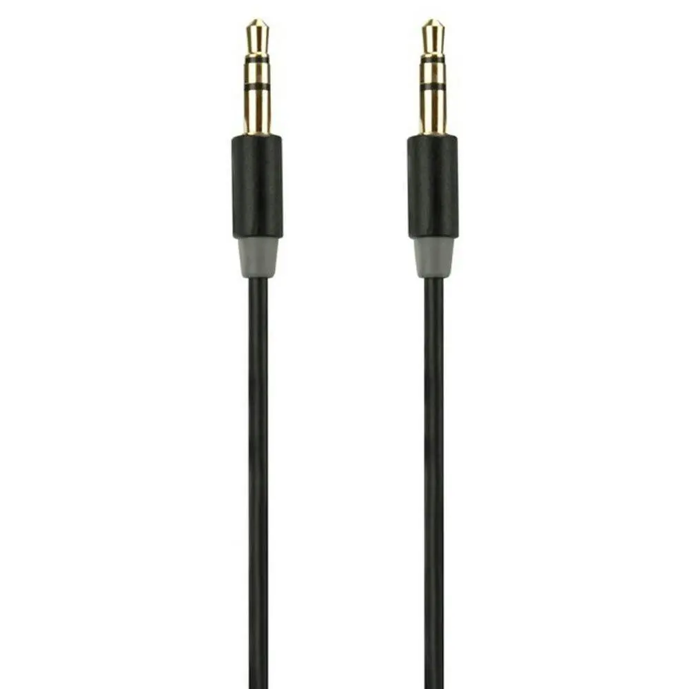 Gecko 1m 3.5mm Male to M Slimline Sound Wire Aux Cable Cord For Smartphone Black - Electronics