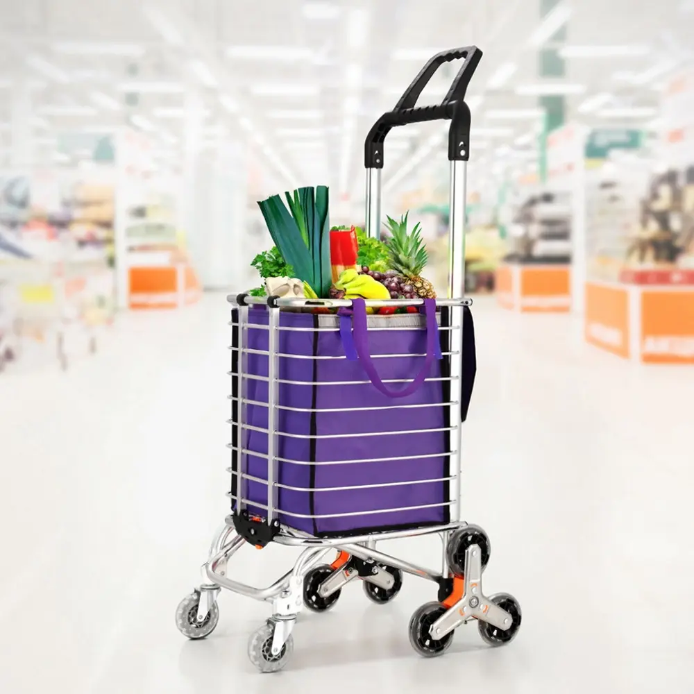 Emajin Shopping Cart Trolley 35L Foldable Climbing Wheels - Fashion