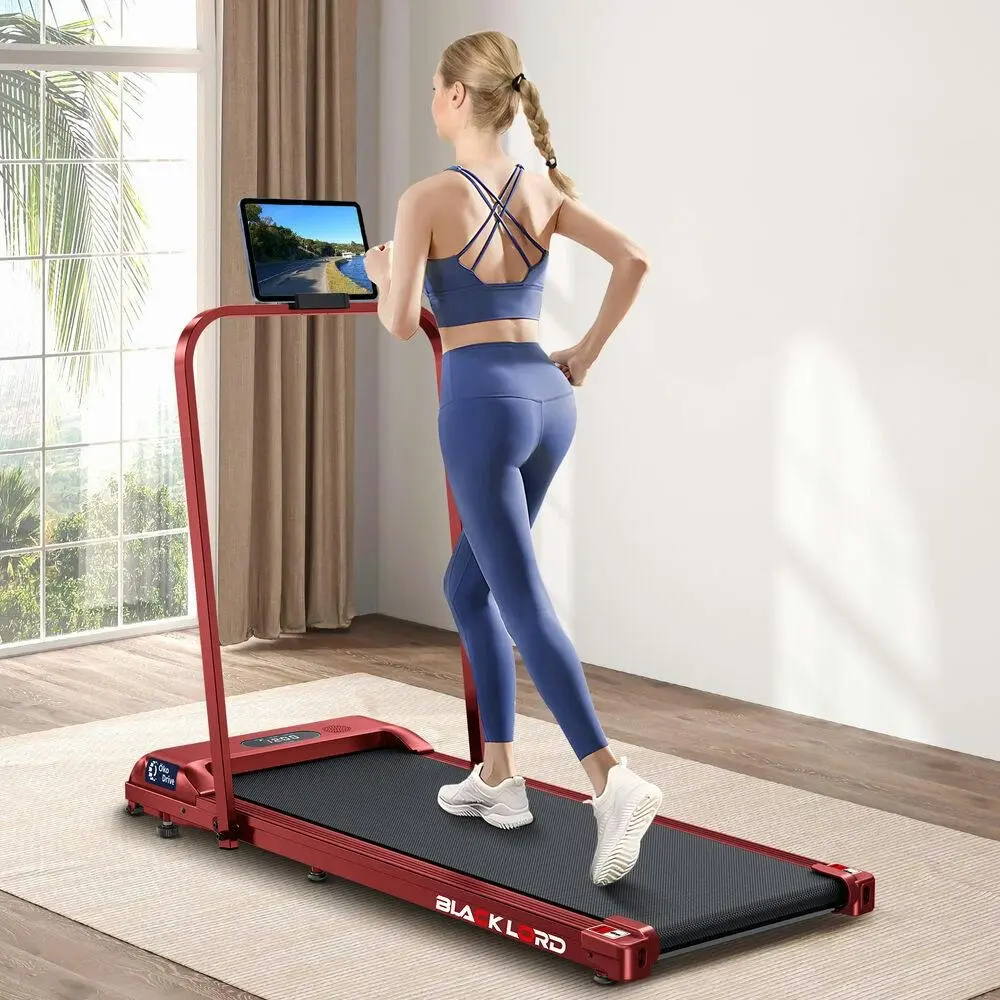 Black Lord Treadmill Electric Walking Pad Home Fitness Foldable Red - Sports & Outdoor