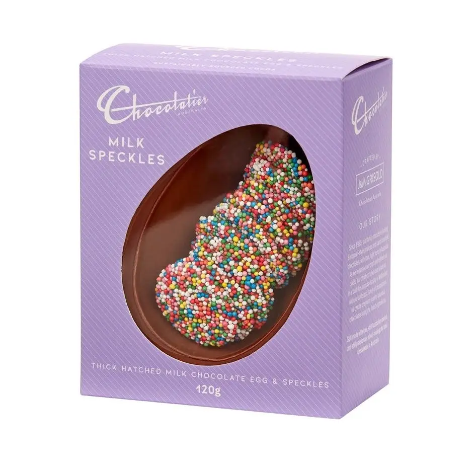 Chocolatier Milk Chocolate Half Egg with Speckles - Groceries