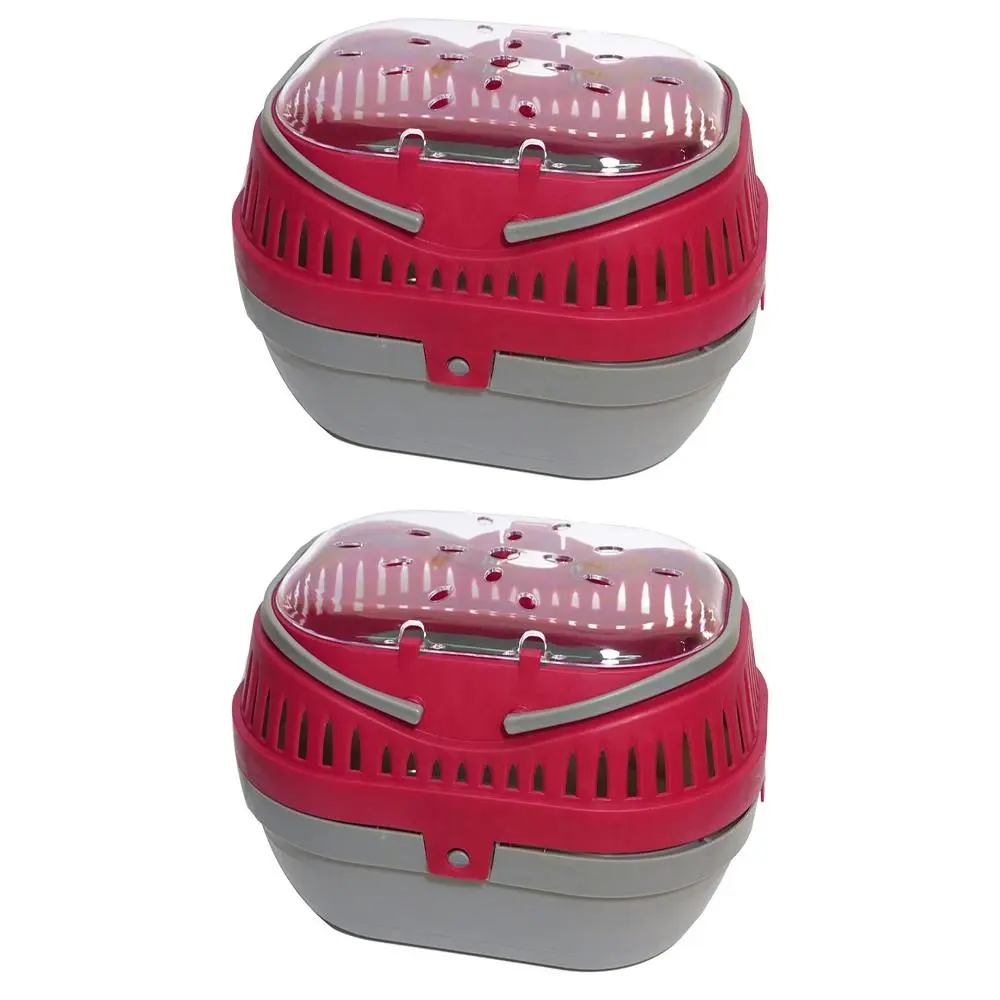2x Rosewood 30x22cm Small Pet Transport Travel Cage Hamster Pod Carrier L Assort - Pets