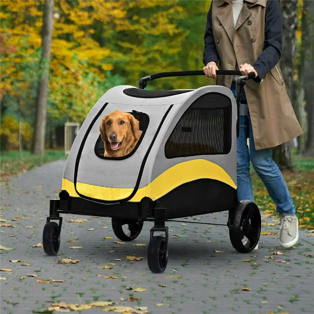 Shockproof Foldable Pet Stroller, Jogger, and Travel Carrier - Pets