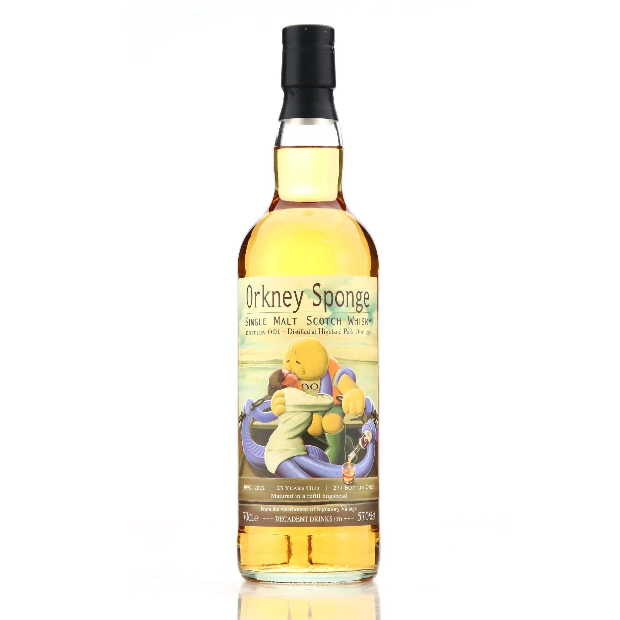 OrkneySponge Edition No. 1 1998 Highland Park 23 Year Old Single Cask Single Malt Scotch Whisky 700ml - Alcohol