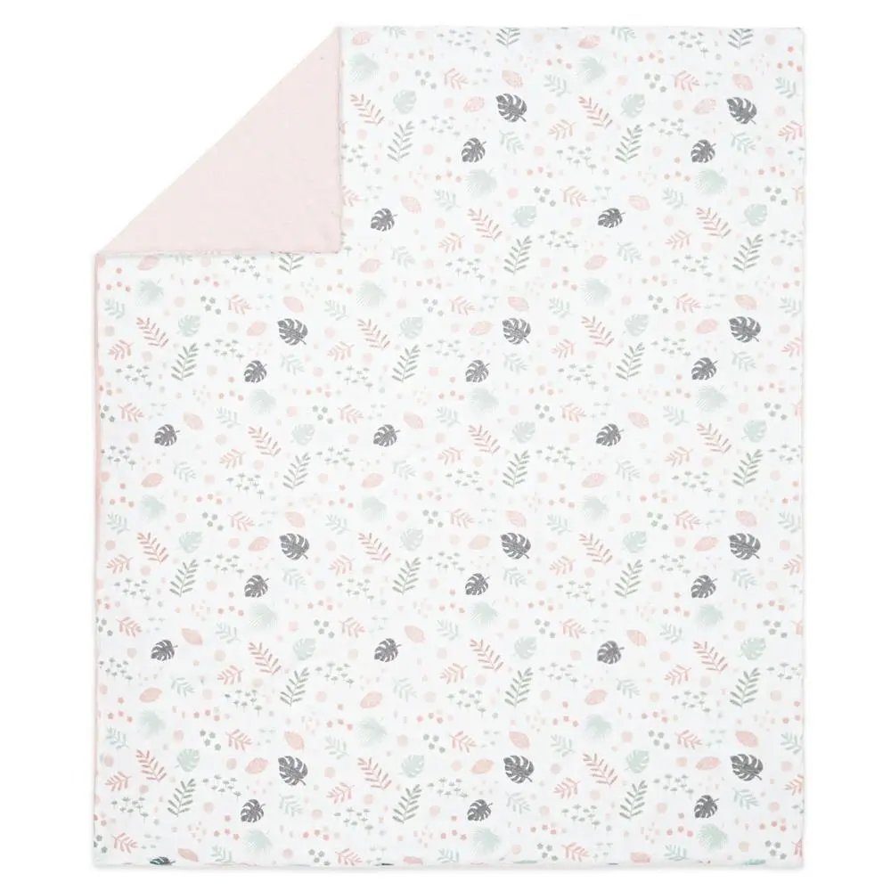 Little Haven Baby/Infant Reversible Cotton Bedding Quilt Botanical Leaf 120cm - Home & Garden