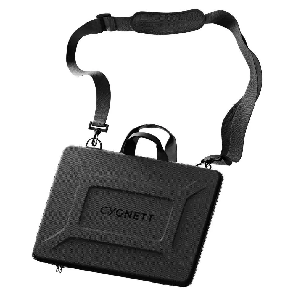 Cygnett Rugged Laptop Sleeve with Handle + Shoulder Strap (Suits Medium 15-16 inch) - Black