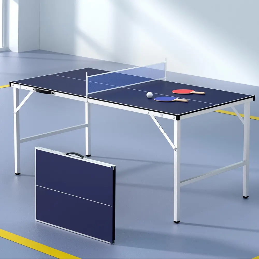 Everfit Table Tennis Ping Pong Table Portable Foldable Family Game Home Indoor - Sports & Outdoor