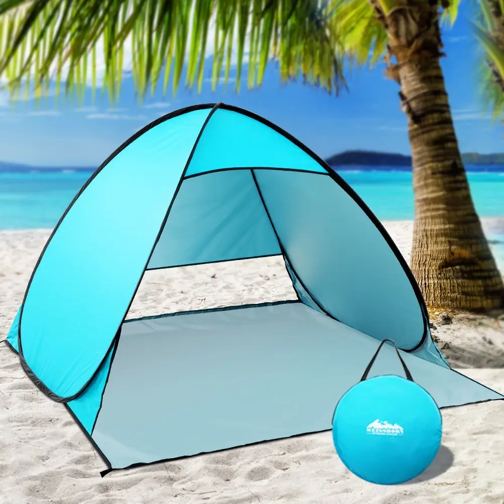 Weisshorn Pop Up Beach Tent Camping Hiking Sun Shade Shelter Fishing 3 Person - Home & Garden