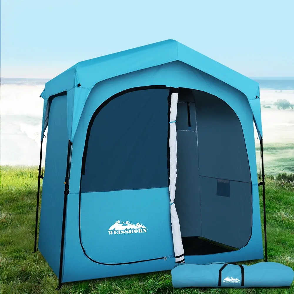 Weisshorn Double Camping Shower Toilet Tent Outdoor Fast Set Up Change Room - Sports & Outdoor