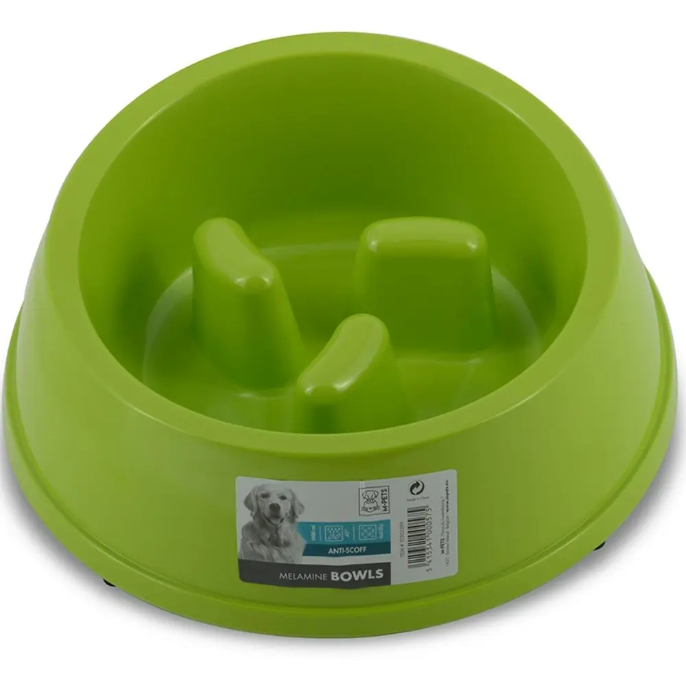 M-Pets 1400ml Melamine Bowl High Back Slow Down Cat/Kitten Pet Feeder Food Dish
