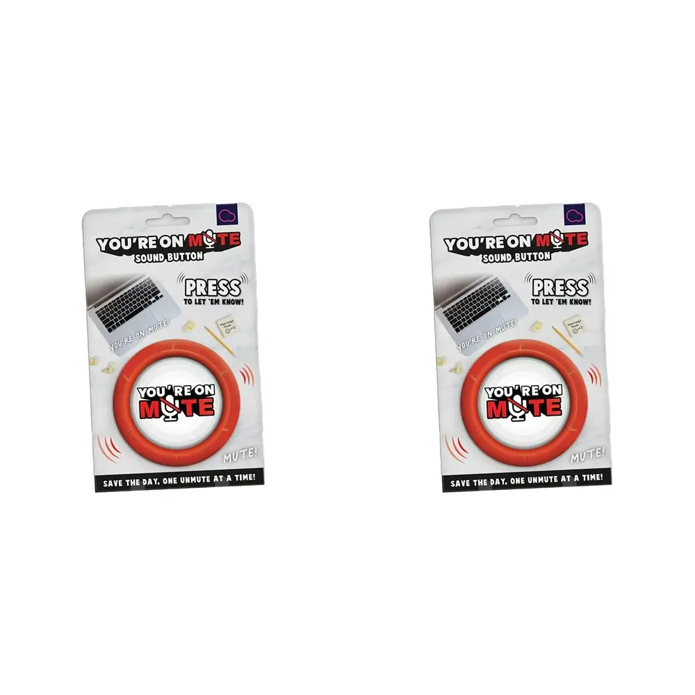 2PK Bubblegum Stuff 13cm You're on Mute Sound Button Interactive Prank Funny Toy - Hobbies