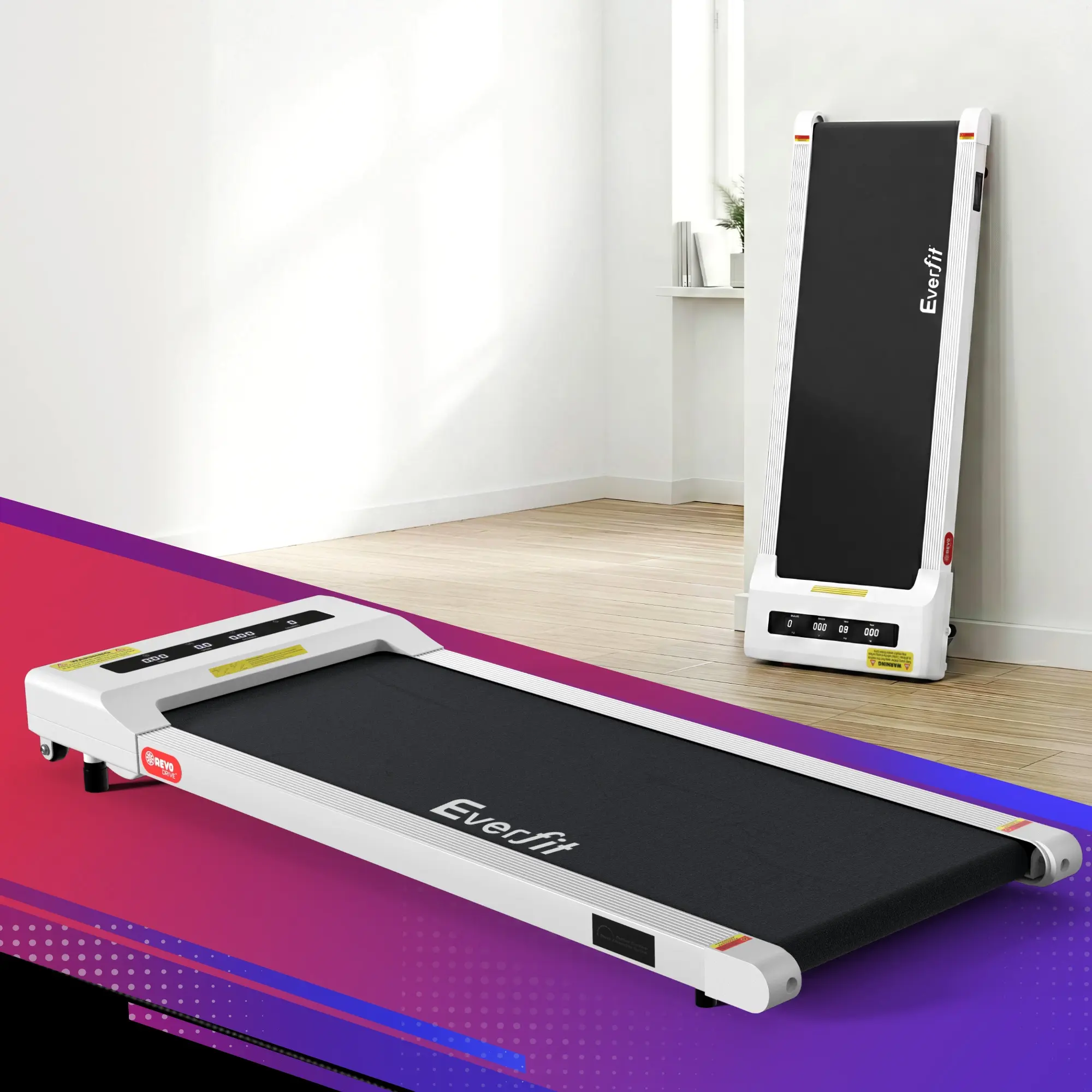Everfit 2 in 1 Treadmill Electric Walking Pad Under Desk Home Gym Fitness 360mm White - Shred Sale - Up to $400 off