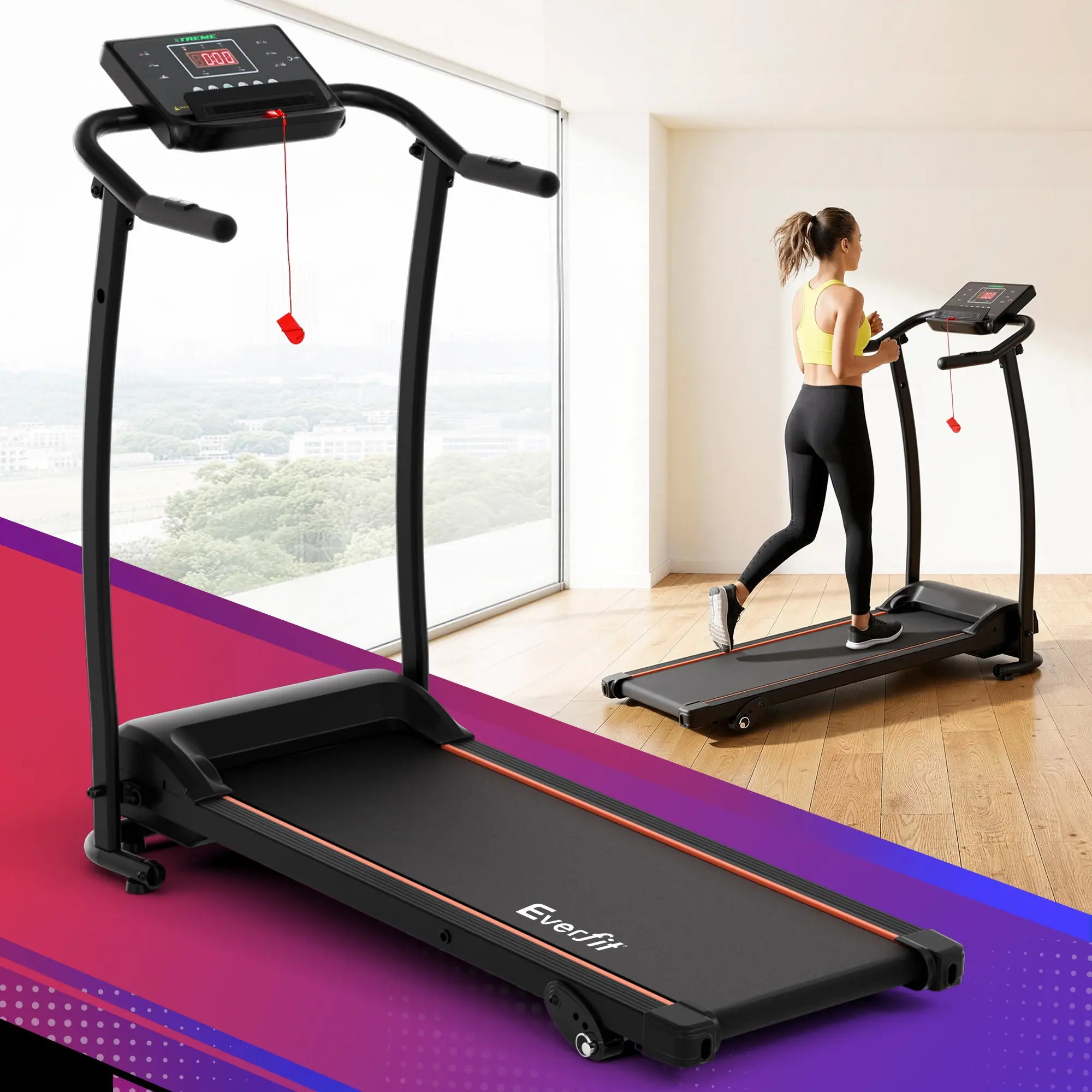 Everfit Treadmill Electric Home Gym Fitness Exercise Machine Foldable 370mm - Shred Sale - Up to $400 off