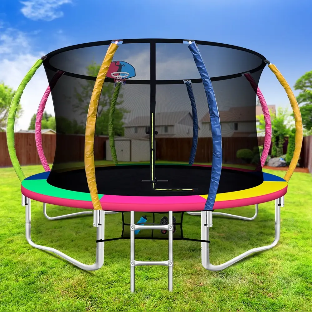 Everfit 12FT Trampoline for Kids w/ Ladder Enclosure Safety Net Rebounder - Up to 70% off Toy Sale