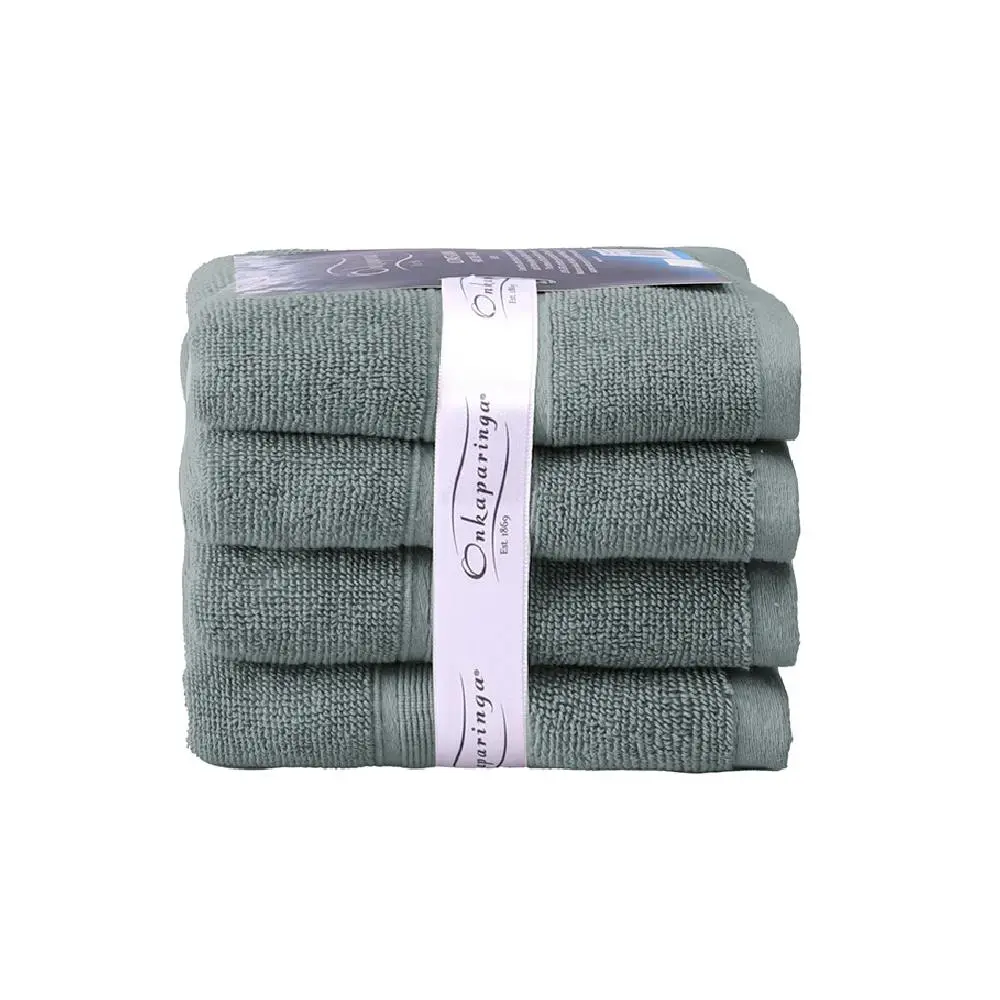 4PK Ultimate Alanya Turkish Cotton Hand Towel 550Gsm Highly Absorbant Slate - Home & Garden