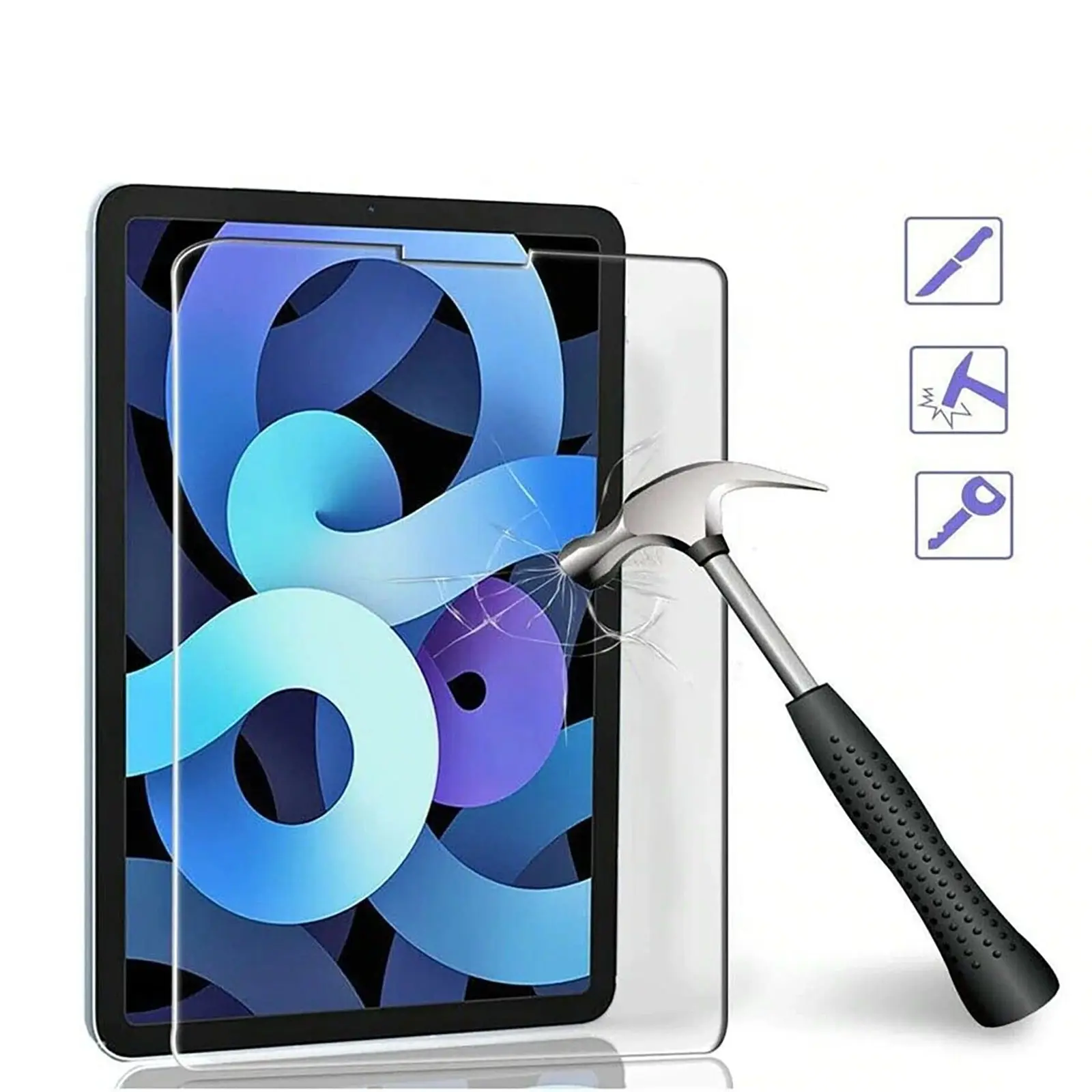 Full Tempered Glass Apple iPad Air 4 10.9 Inch Screen Protector - Electronics