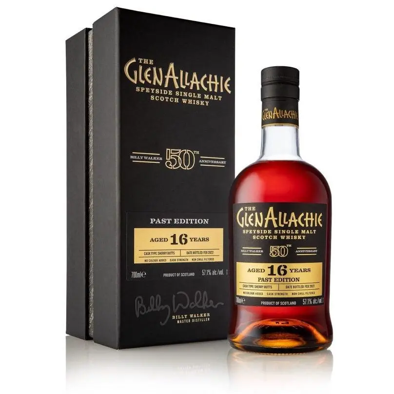 GlenAllachie 16 Year Old Billy Walker 50th Anniversary Past Edition 700ml - Alcohol