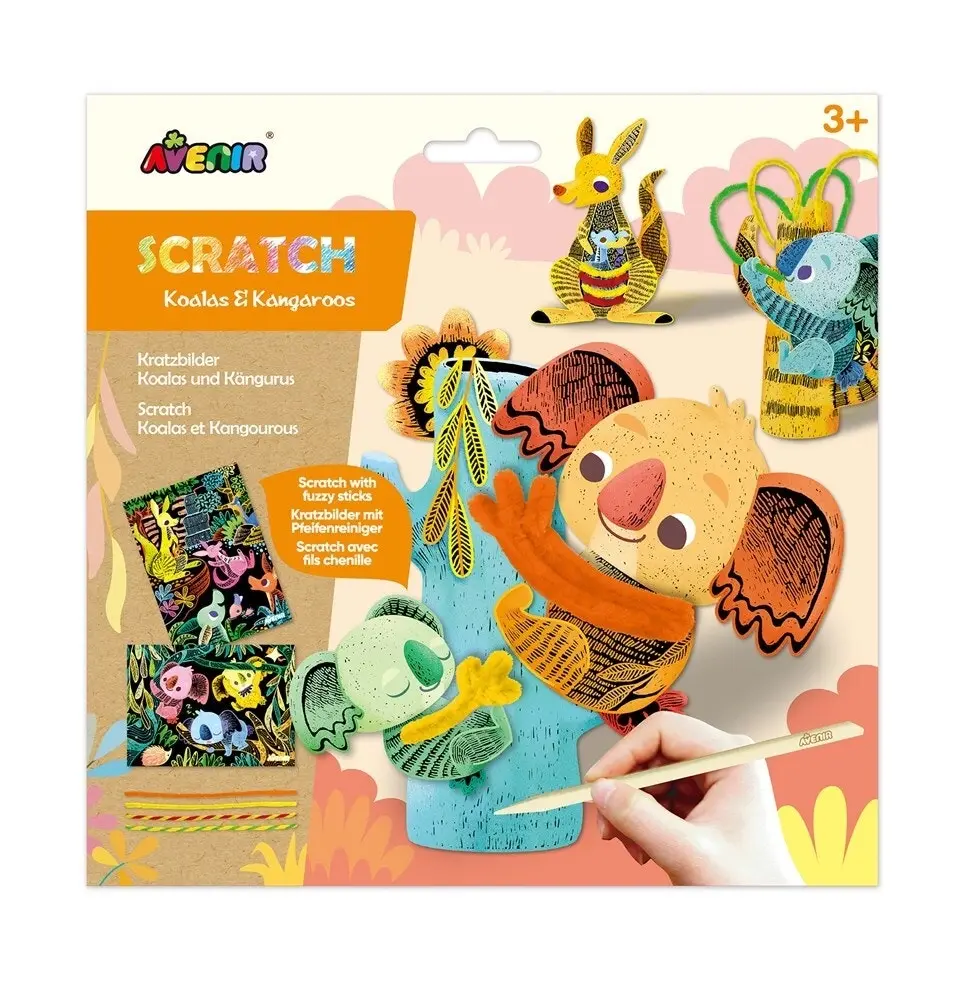 Avenir Scratch Koalas & Kangaroos Art/Craft Activity Kids/Children Fun Toy 3y+ - Hobbies
