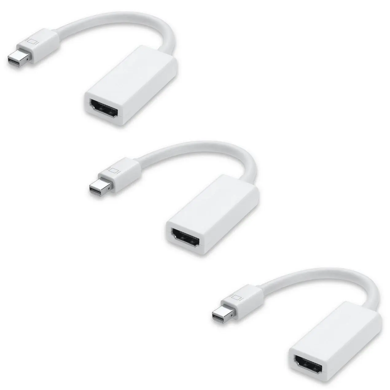 3X 3Pcs Mini Display Port To Hdmi Female Adaptor Dp Displayport Apple Mac Compatible - Electronics