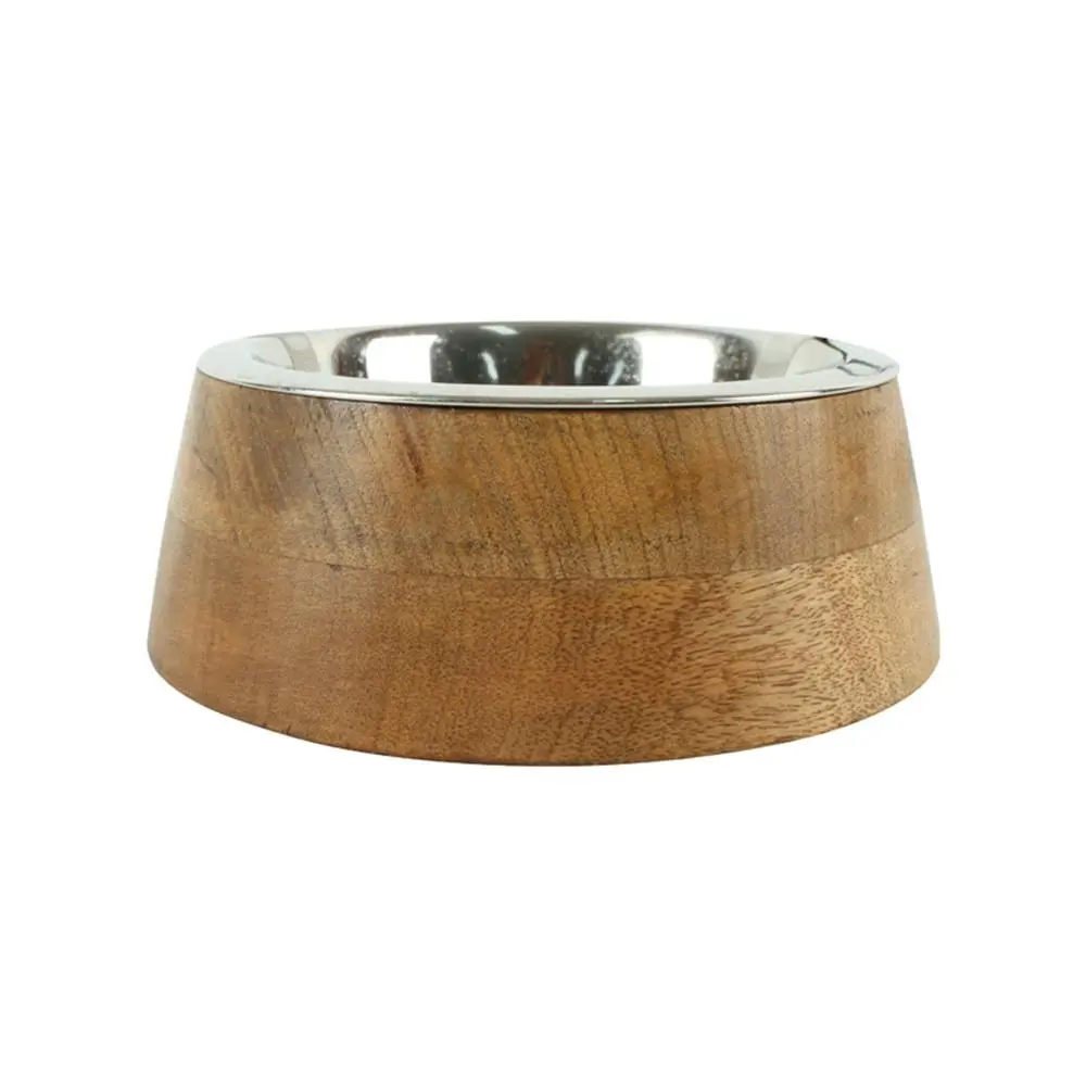 Maine & Crawford 20cm Harmony Dog Pet Feeding Drink/Food Bowl Mango Wood Natural - Pets