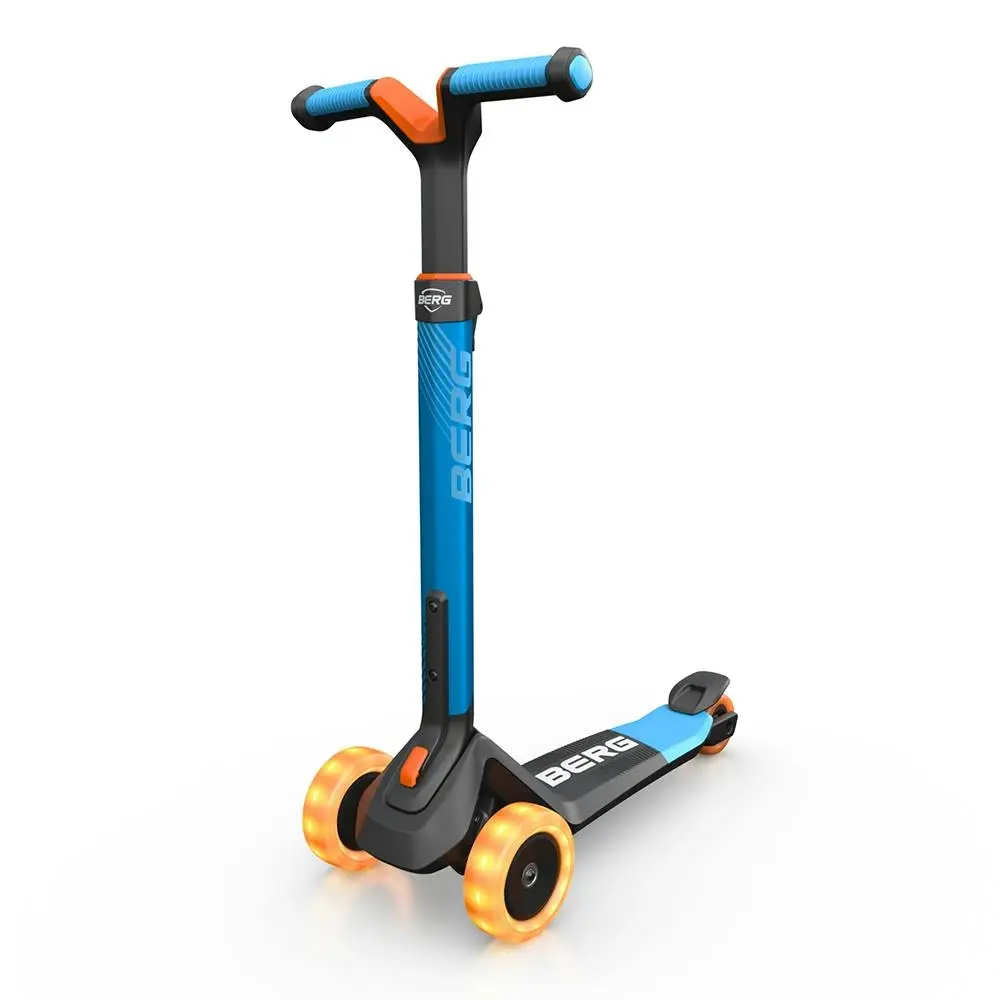BERG Nexo Foldable Kids' Scooter with Lights – Blue, Age 2+ - Sports & Outdoor