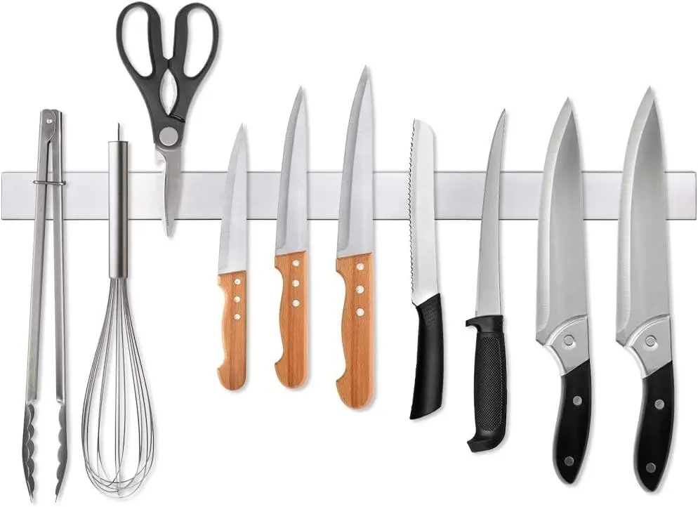 60 cm Magnetic Stainless Steel Knife Holder - Home & Garden