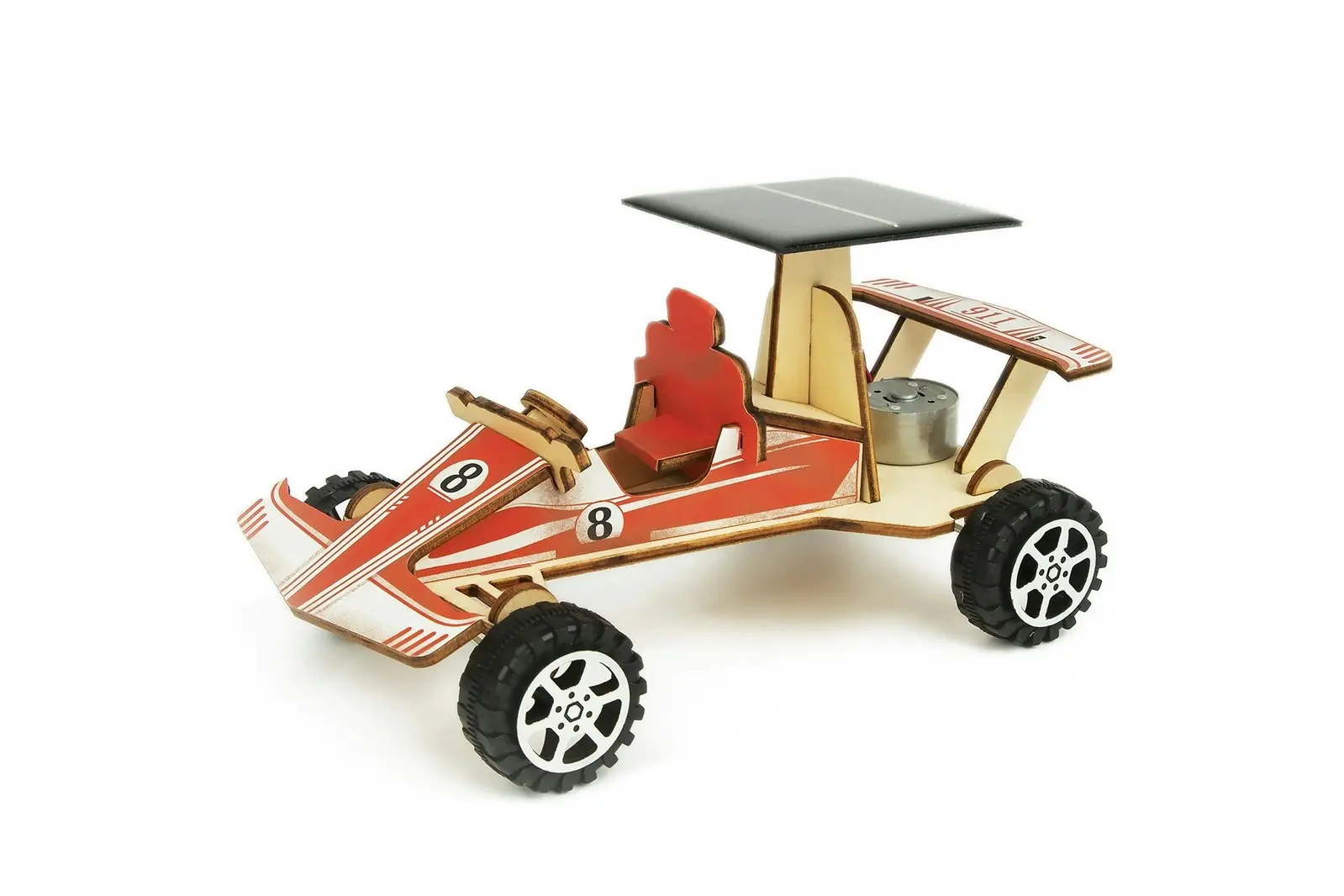 42pc Tookyland DIY 3D Wooden Solar Racing Car Science/Craft Activity Kit Kids 3+ - Hobbies
