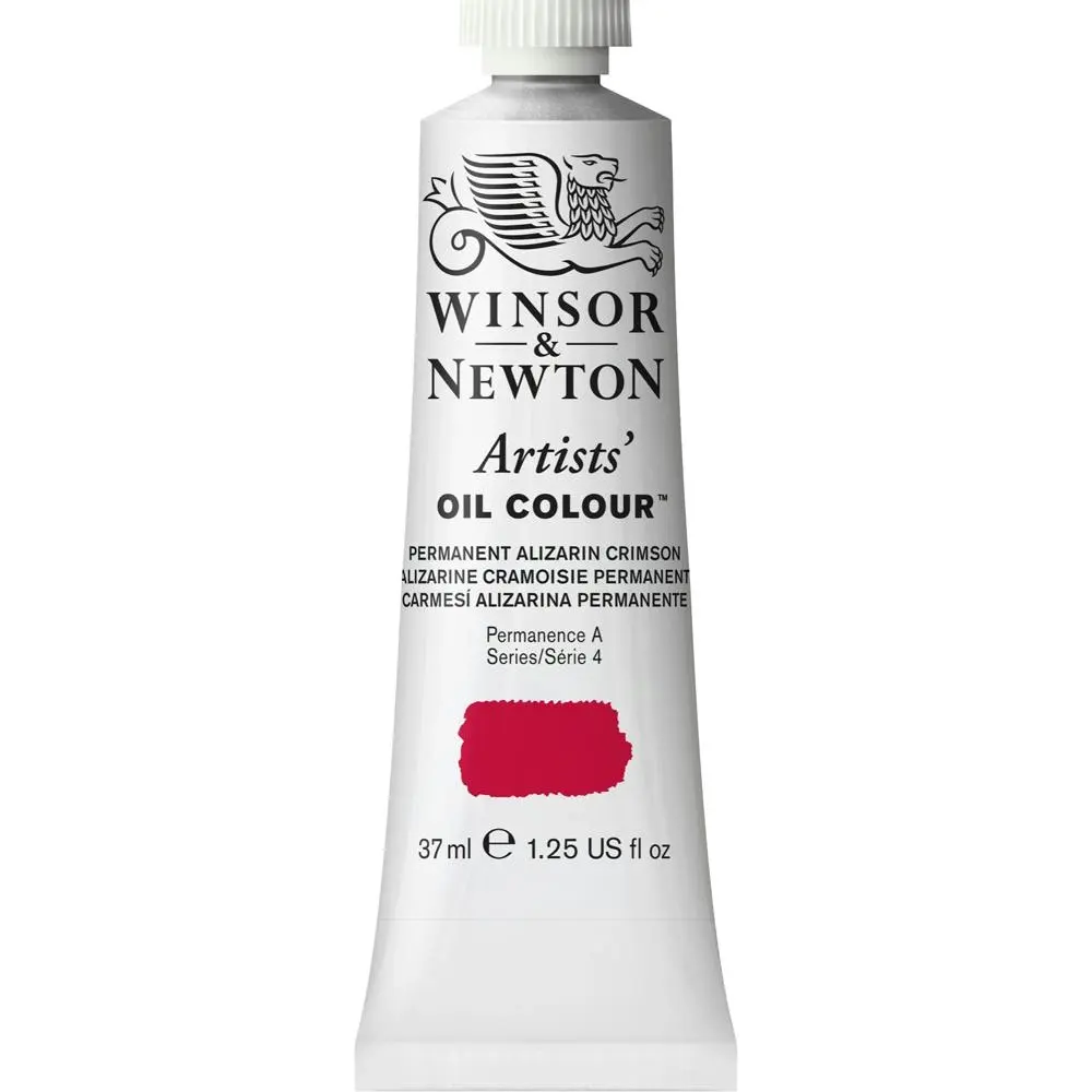 Winsor & Newton Artists Oil Colour 37ml Paint Tube Permt Alizarin Crimson S4 - Hobbies