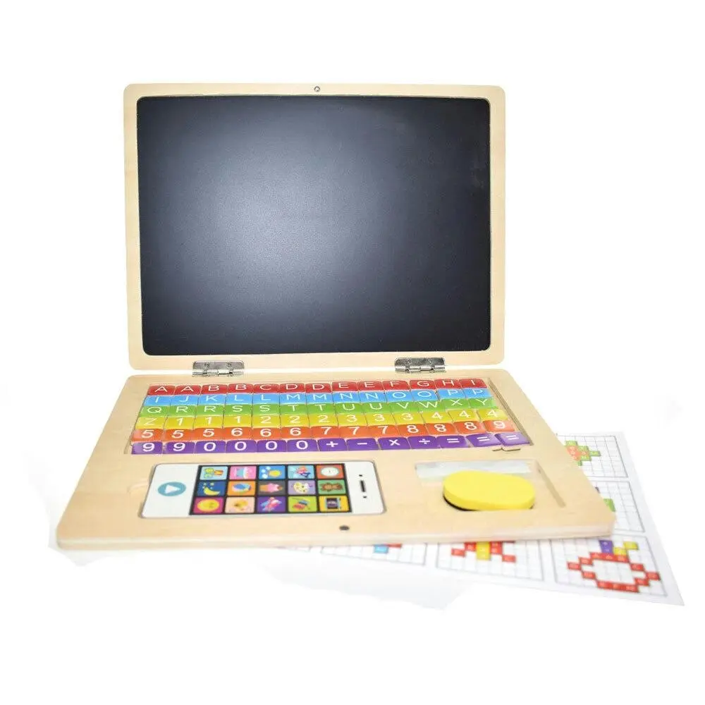 Kaper Kidz My Magnetic Notebook Alphabet Numbers/Mosaics Kids Wooden Fun Toy 3y+ - Toys & Games