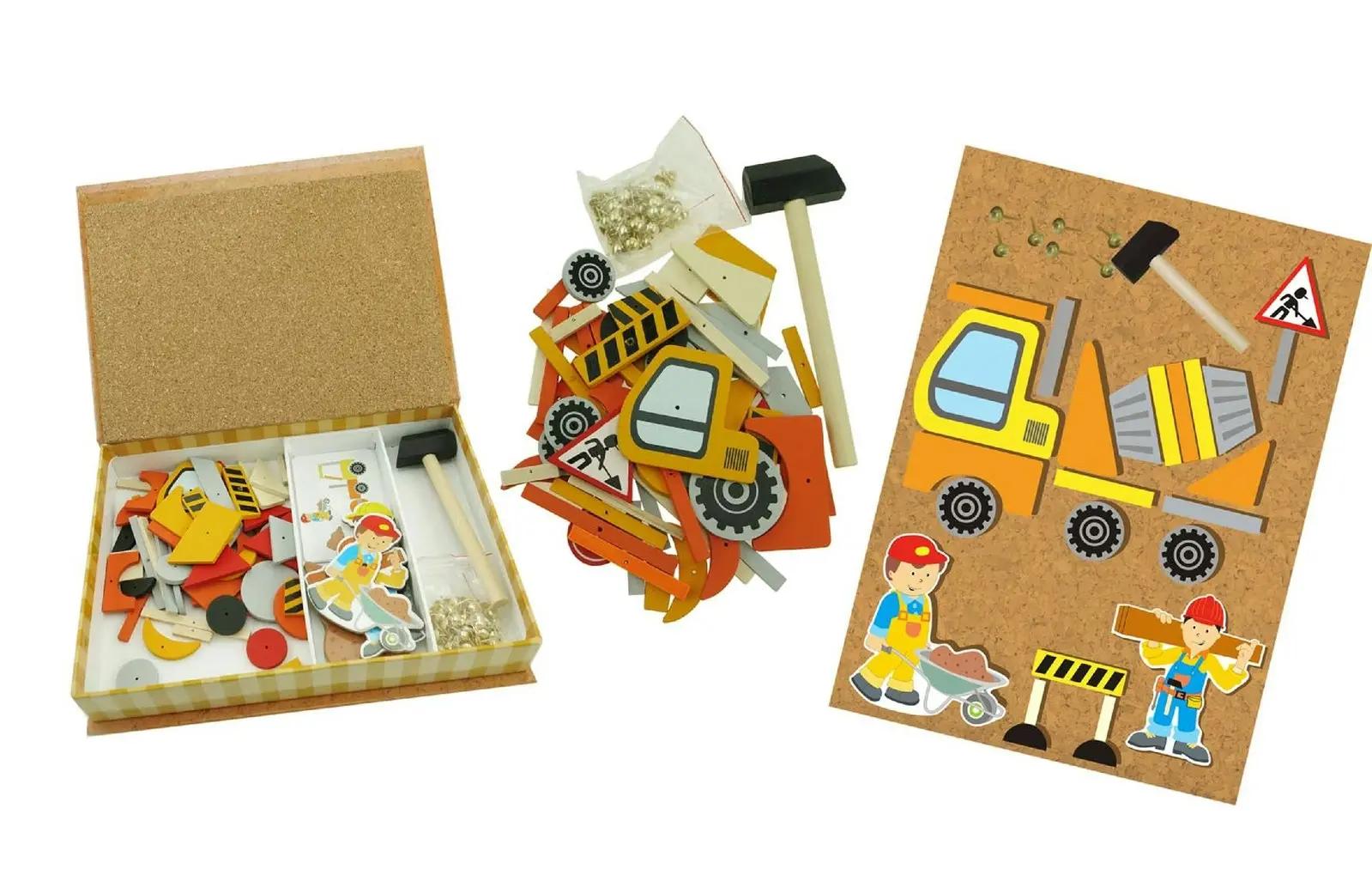 Kaper Kidz Wooden Construction Tap A Shape In Bookcase Activity Set 19x26cm 3+ - Toys & Games