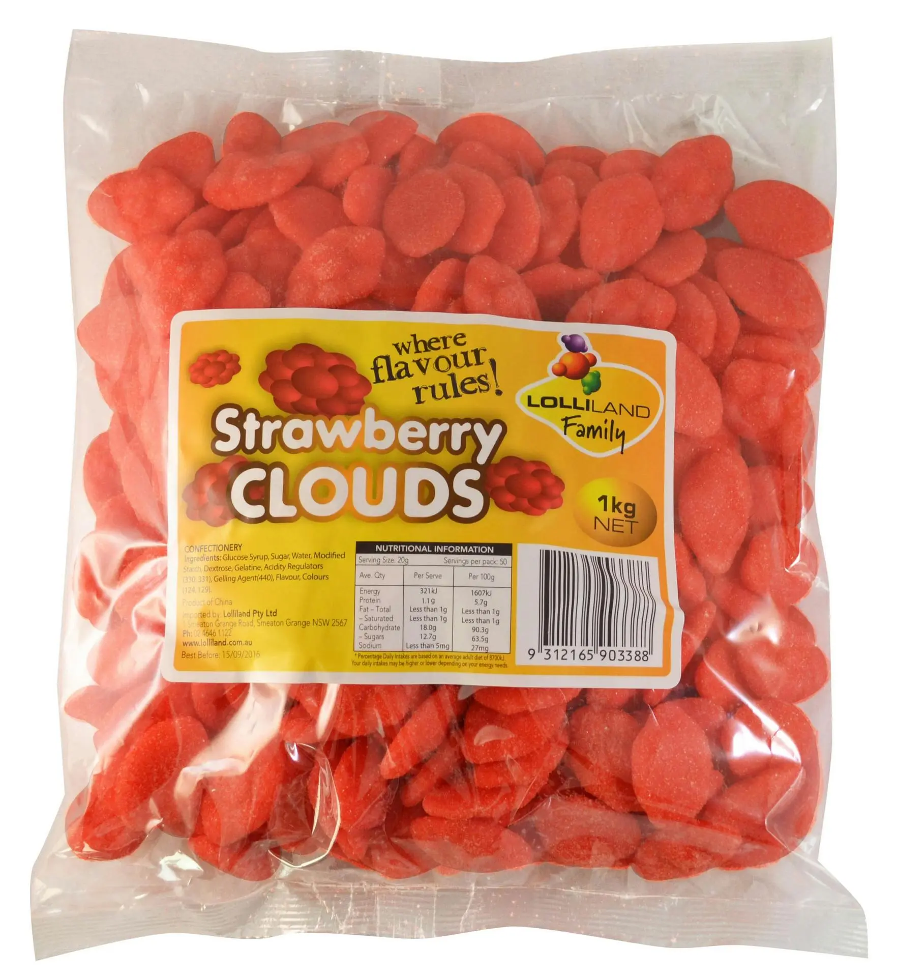 Lolliland Strawberry Clouds(Gluten Free) 1kg - Groceries