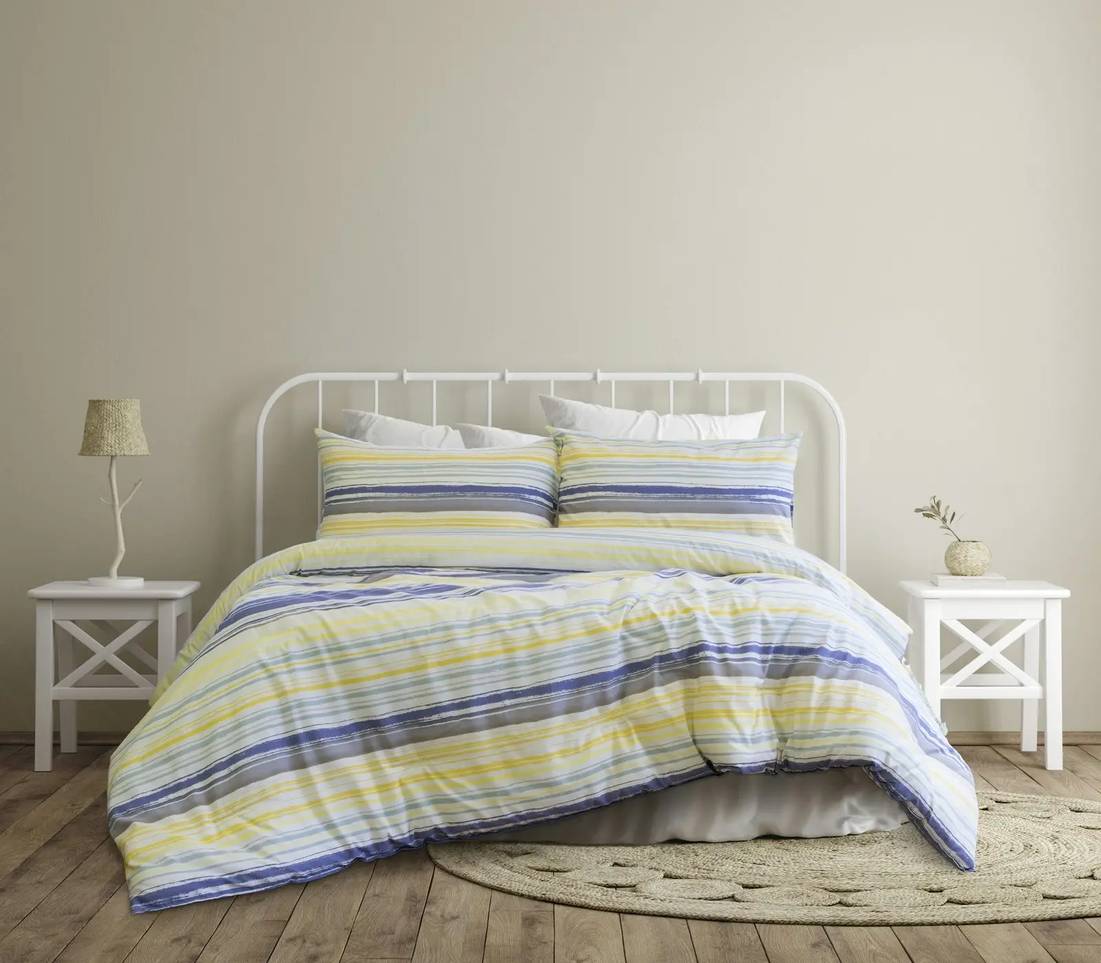 Ardor Boudoir Milford King Bed Quilt Cover Bedding Set w/ 2x Pillowcase Seafoam - Home & Garden