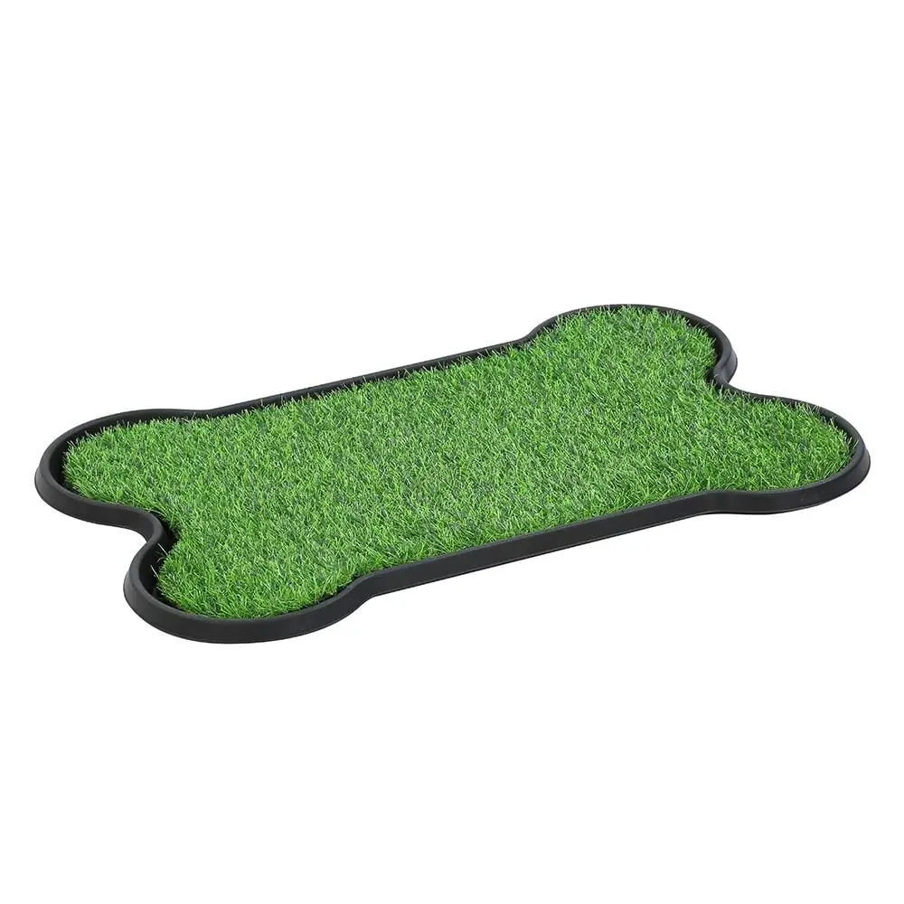 Paws & Claws Pet/Dog 43x3cm Portable Bone Training Potty Grass Indoor Tray Green - Pets