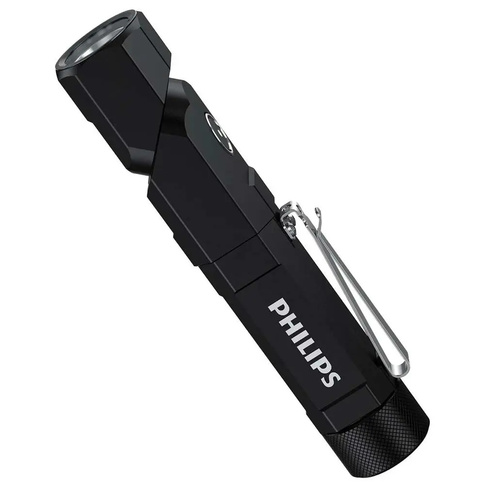 Philips SFL5806BL Rechargable 1000LM 2200mAh Compact Flashlight Torch Black - Hardware