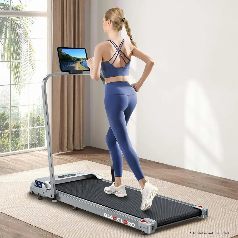 Black Lord Electric Walking Pad Treadmill Fitness Foldable Silver - Sports & Outdoor