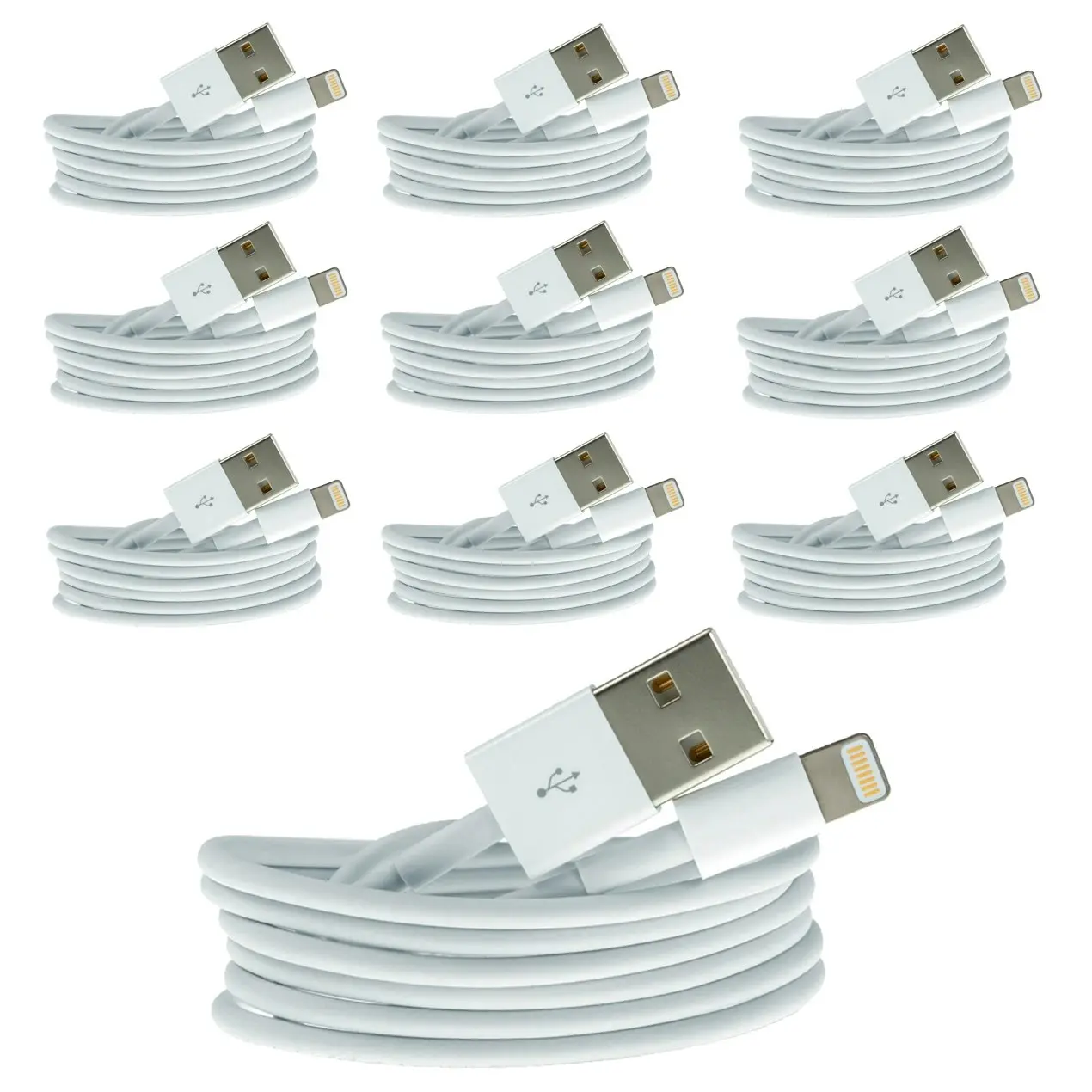 10 Pc 1M Usb Data Charge Cable Lightning Pin Connector For Apple Iphone Ipad 10X - Electronics