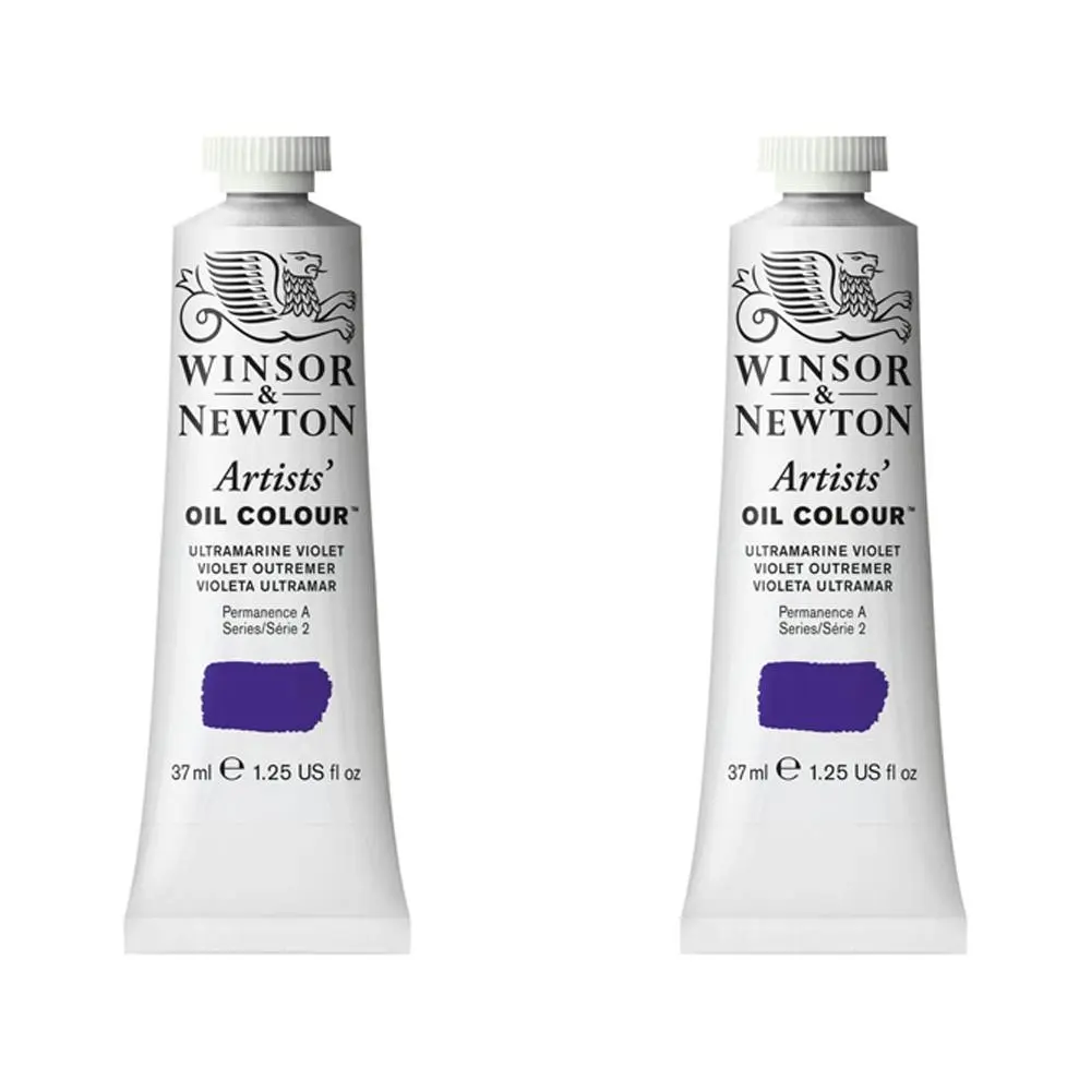 2x Winsor & Newton Artists Oil Colour 37ml Paint Ultramarine Violet Series 2 - Hobbies