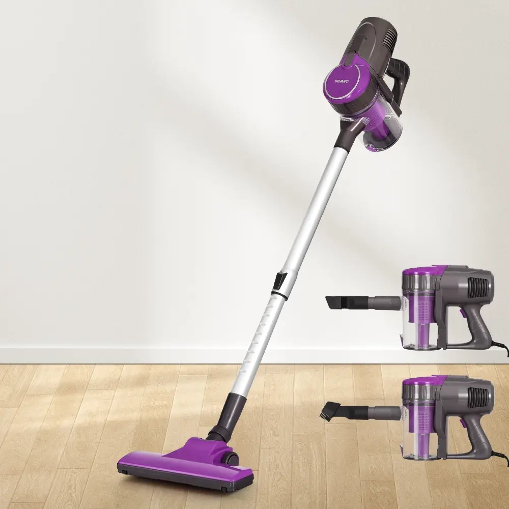 Devanti Stick Vacuum Cleaner Bagless Corded 500W Purple - Up to 65% off Vacuums and Robot Vacuums