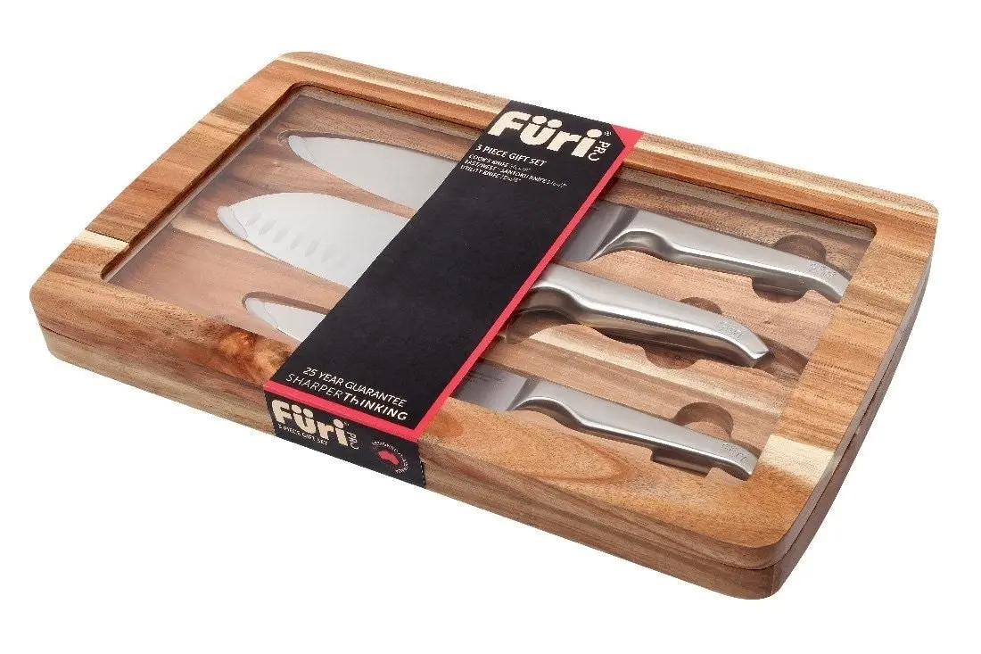 Furi Pro 3pc Knife Set Timber Box - Kitchenware - Save up to 70%