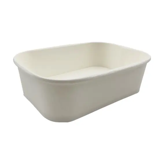 LivEco Rectangular Paper Take Away Container Base 650ml Paper 300 Carton - Home & Garden