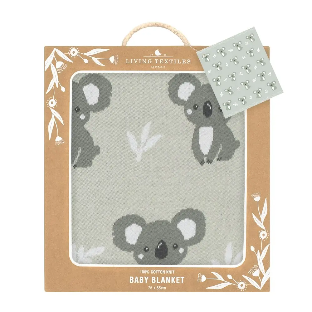 Living Textiles Baby Blanket Koala/Grey - Home & Garden