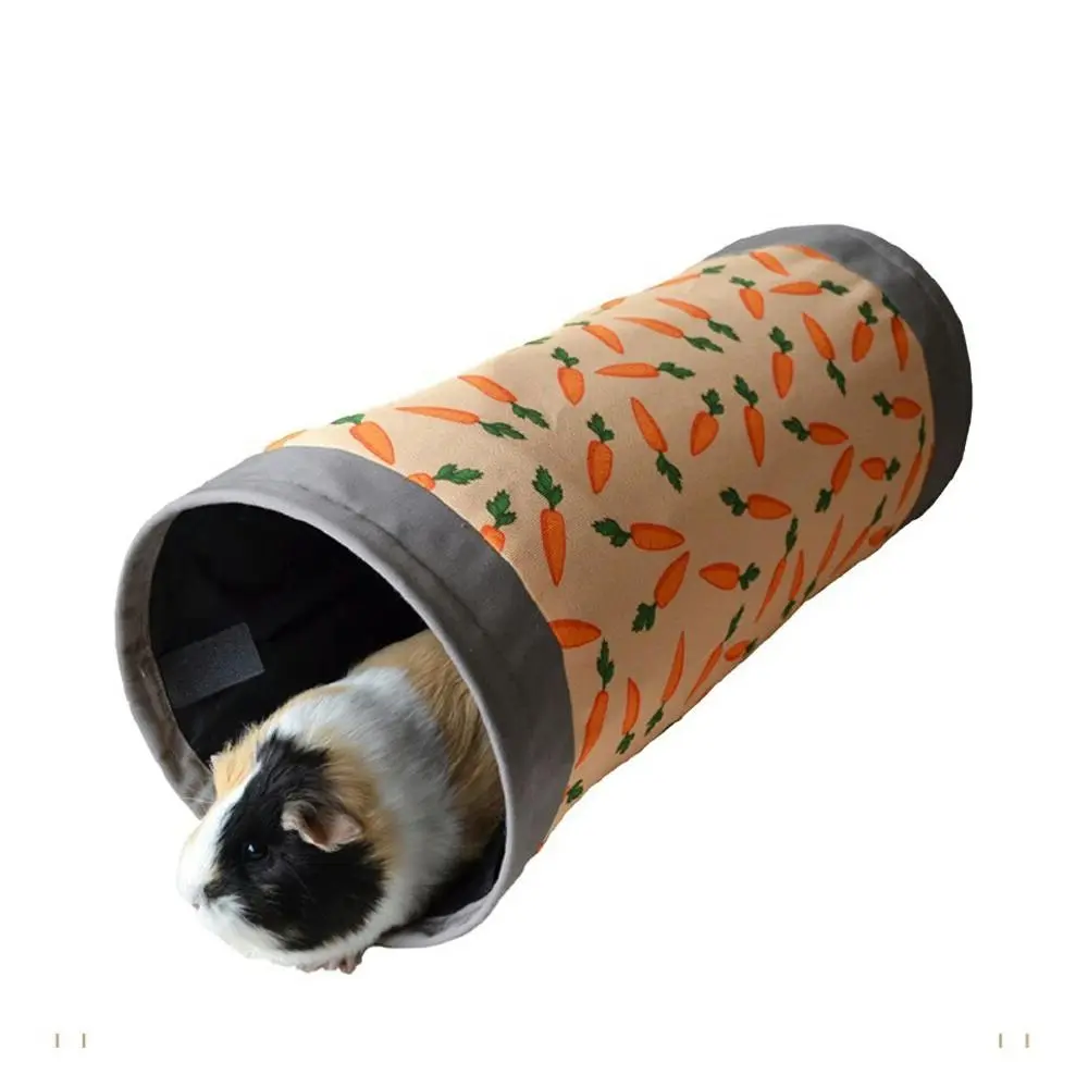 Rosewood Carrot Polyester Fabric w/Tab Ferret/Hamster Pet Tunnel Peach - Pets