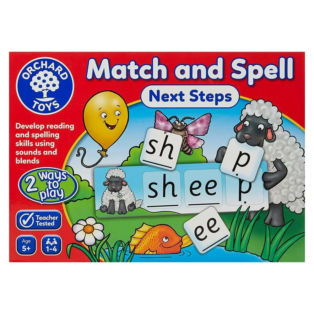 Orchard Toys Game Match & Spell Next Steps Kids Educational Board/Card Toy 5y+ - Toys & Games