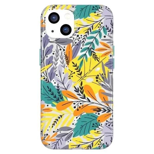 Tech 21 Evo Art MagSafe Case (Suits iPhone 13) - Green Leaf