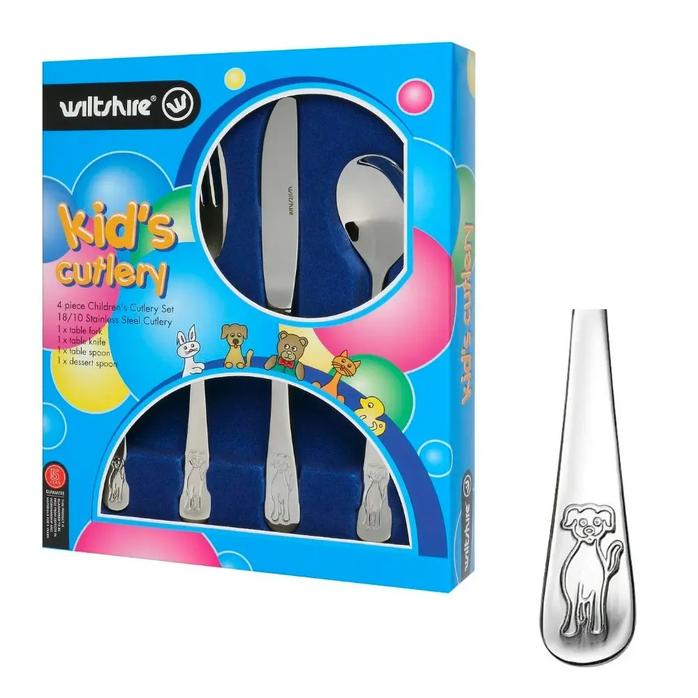 Wiltshire 4 Piece Stainless Steel Puppy Cutlery Set 4pc - Home & Garden